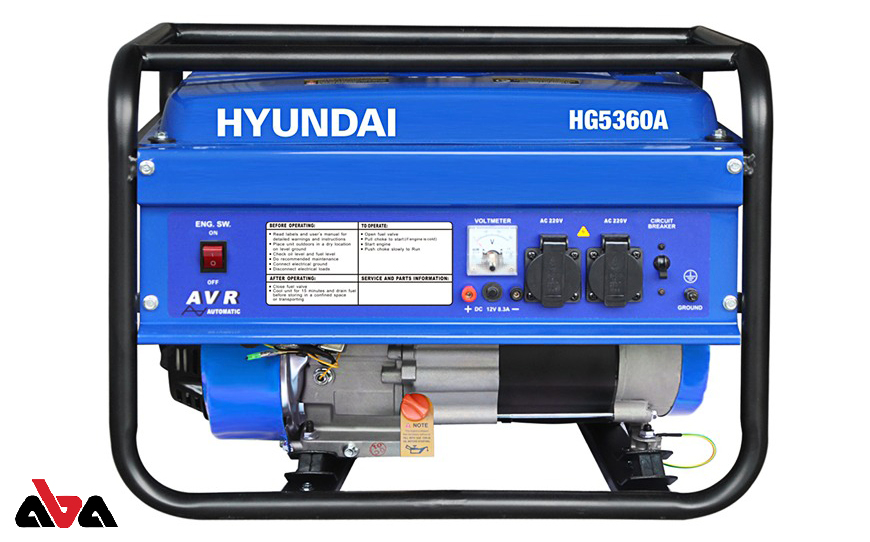 مشخصات فنی موتور برق بنزینی هیوندای مدل HG5360-A