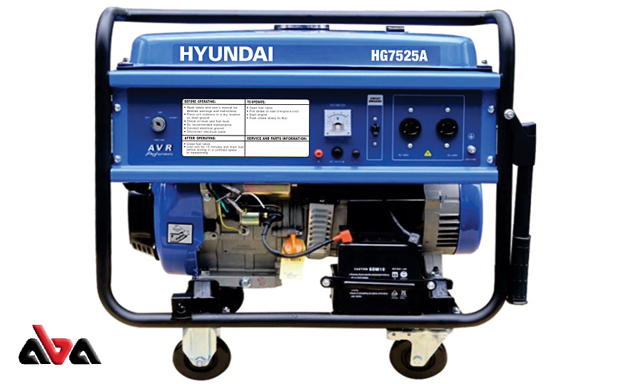 مشخصات فنی موتور برق بنزینی هیوندای مدل HG7525-A